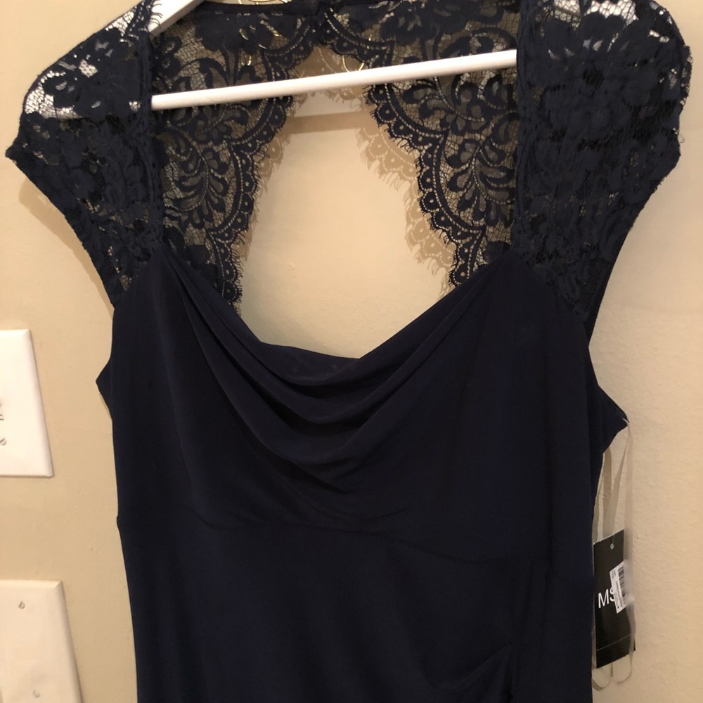 Long dark navy blue dress